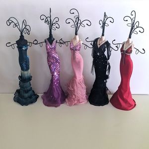 Beautiful gowned jewelry holders